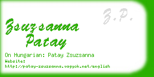 zsuzsanna patay business card